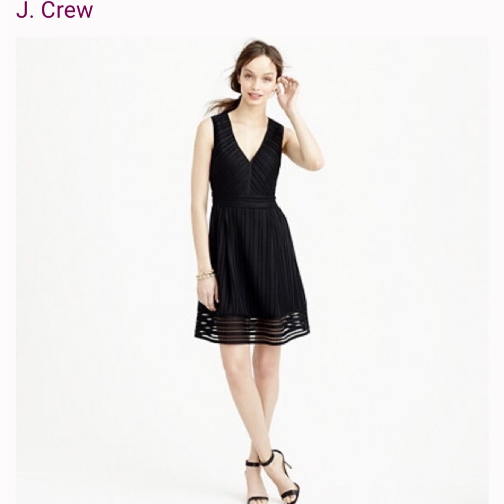 J. Crew Black Sleeveless V-Neck  Dress